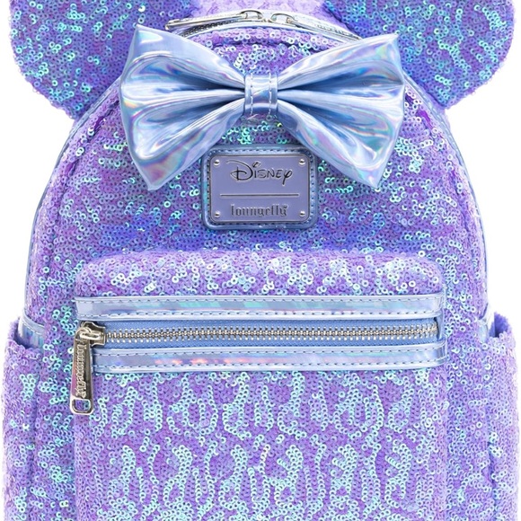 Loungefly Handbags - Loungefly Disney - Minnie Mouse Iridescent Sequin Celebration -Mini Backpack